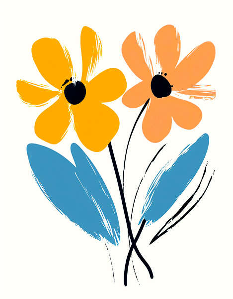 Simple Abstract Flowers by Travelling Light