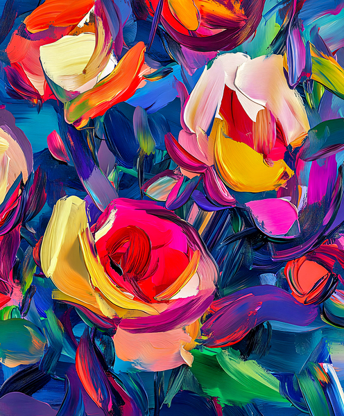A Modern Impression of Roses by Travelling Light