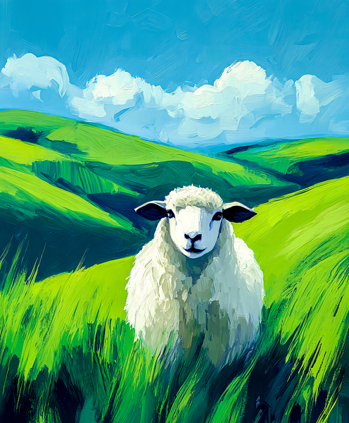 Curious Sheep Print