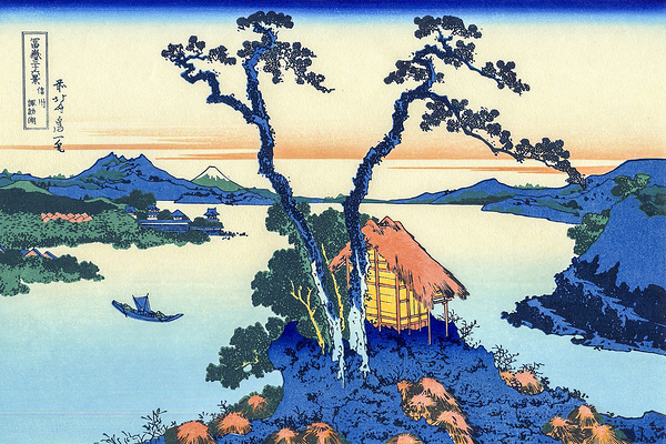 Lake Suwa in the Shinano Province by Hokusai by Travelling Light