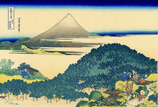 The Coast of Seven Leagues in Kamakura by Hokusai by Travelling Light