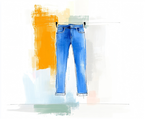 Blue Jeans Print