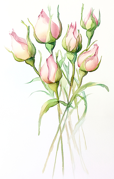 Pink Rosebuds Bouquet by Travelling Light