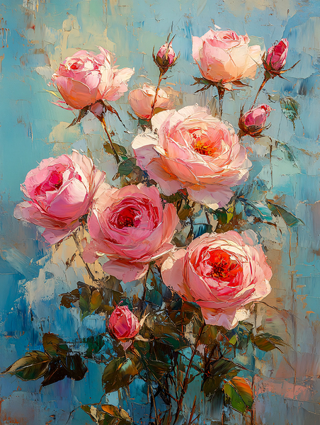 Traditional Pink Roses by Travelling Light