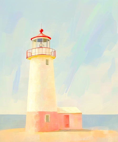 Pastel Lighthouse Print