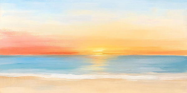 Sunrise Over Sea Minimalist  2 Print