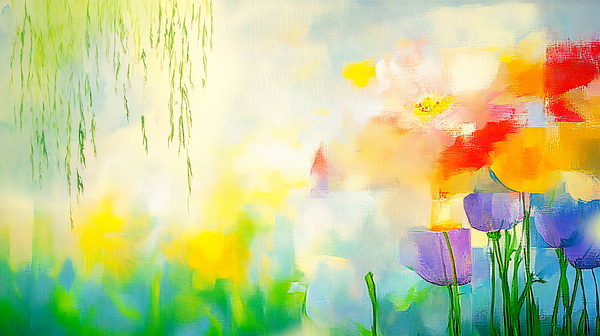 Bright Tranquility Abstract by Travelling Light