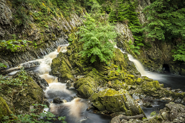 Conwy Falls on the Afon Conwy near Betws-y-Coed in North Wales Print