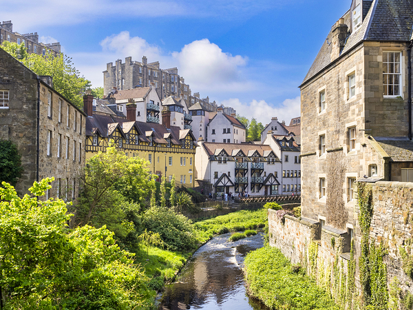 Edinburgh Scotland Dean Village and the Water of Leith  by Travelling Light