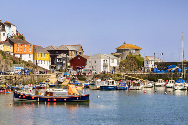 Mevagissey Historic Buildings and Harbour Cornwall UK by Travelling Light