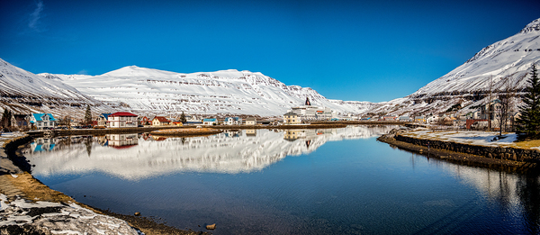 Seydisfjordur Panorama East Iceland by Travelling Light
