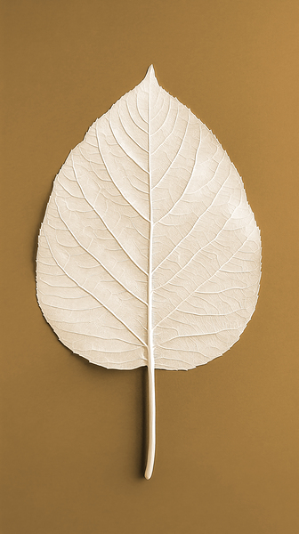 White Leaf on Brown by Travelling Light