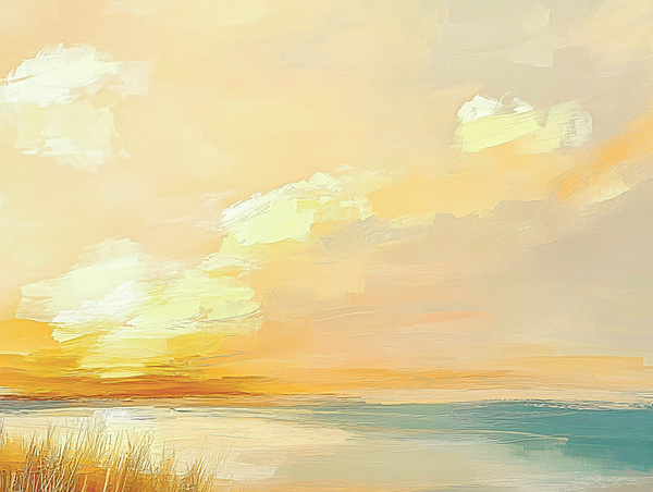 Simple Pastel Seascape by Travelling Light