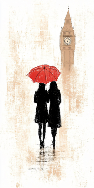 Two Women In Love in London Print