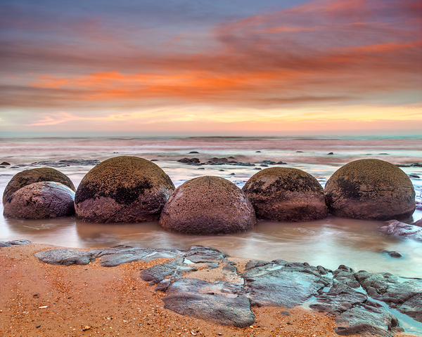 Moeraki Boulders at Sunrise Otago New Zealand by Travelling Light