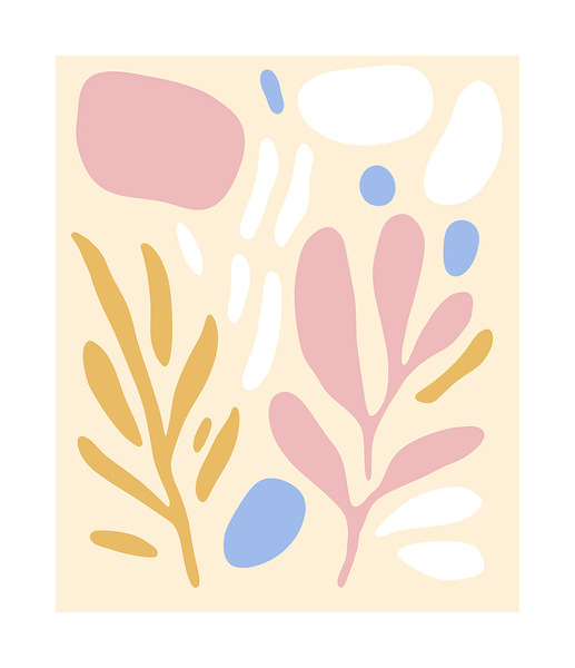 Matisse Inspired Shapes Pastel Colors by Travelling Light