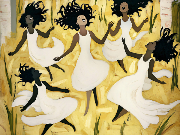 Black Girls DancingJoyously Print