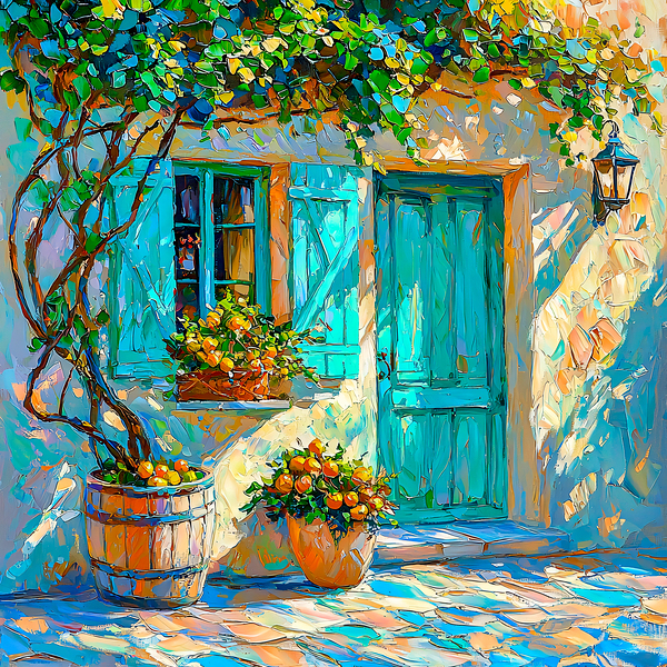 A Home in the Sun with Orange Trees by Travelling Light