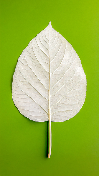White Leaf on Fresh Green by Travelling Light