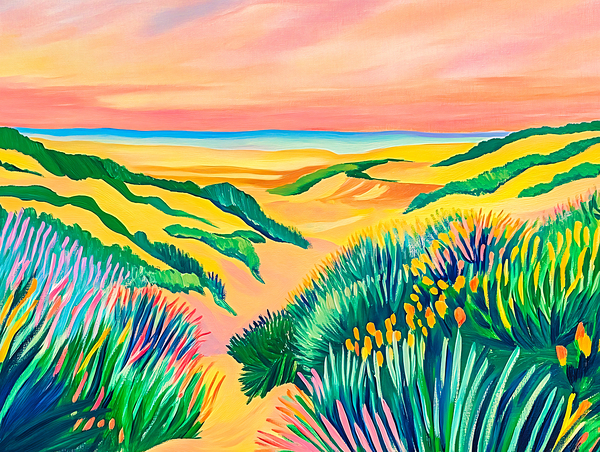 Sand Dunes and Flowers by Travelling Light