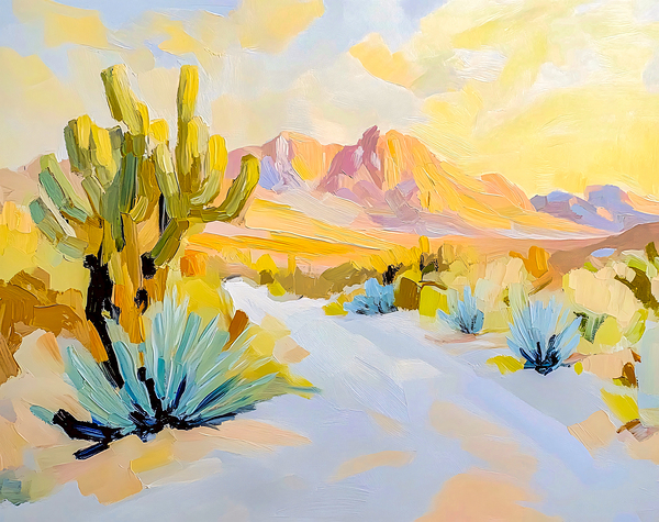 Desert View in Pastels by Travelling Light