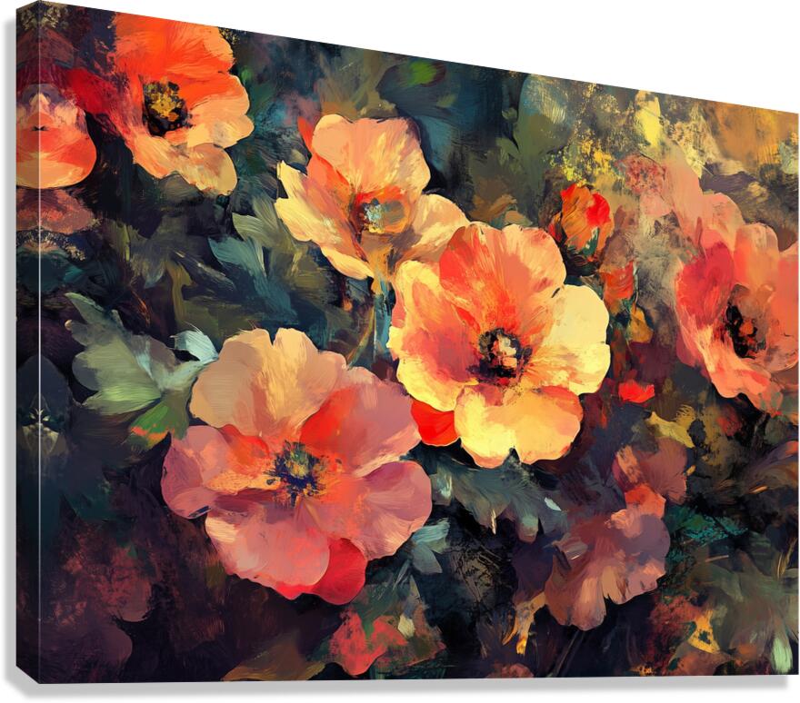 油絵アート（orange flower） Georgia O'keeffe Orange Flower Art Print: Modern Floral Wall Decor