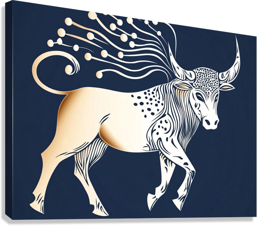 Signs of the Zodiac Taurus the Bull Canvas Print