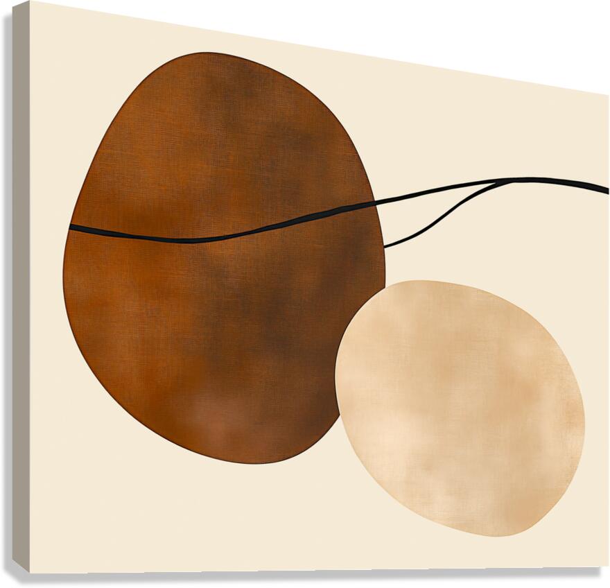 Neutral Abstract Brown Beige Cream Canvas Print