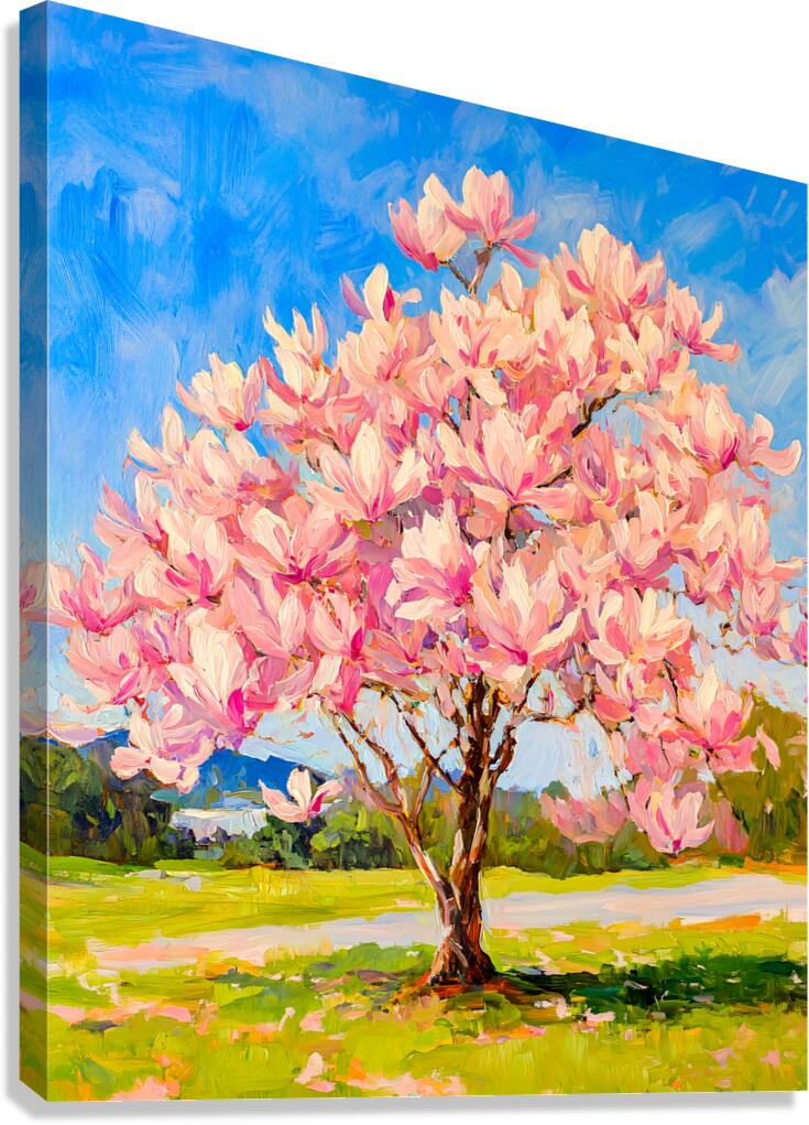 Magnolia Tree in Full Bloom Canvas Print