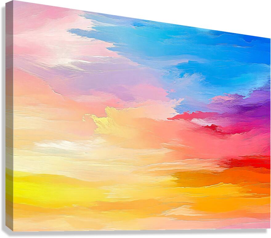 Simple Colorful Cloudscape Canvas Print