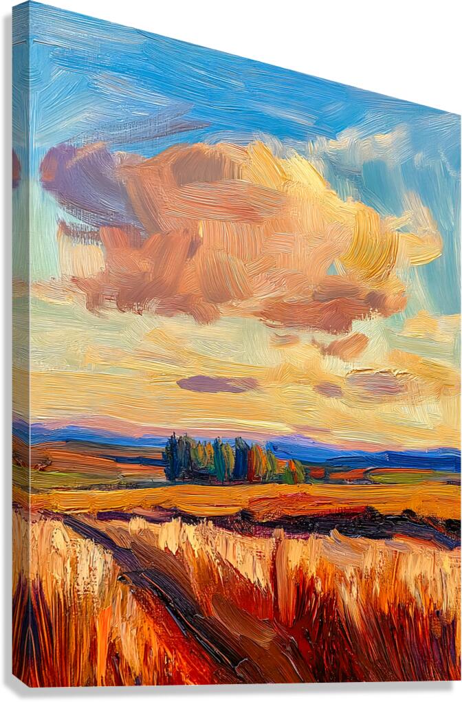 Landscape in Warm Neutral Tones Canvas Print