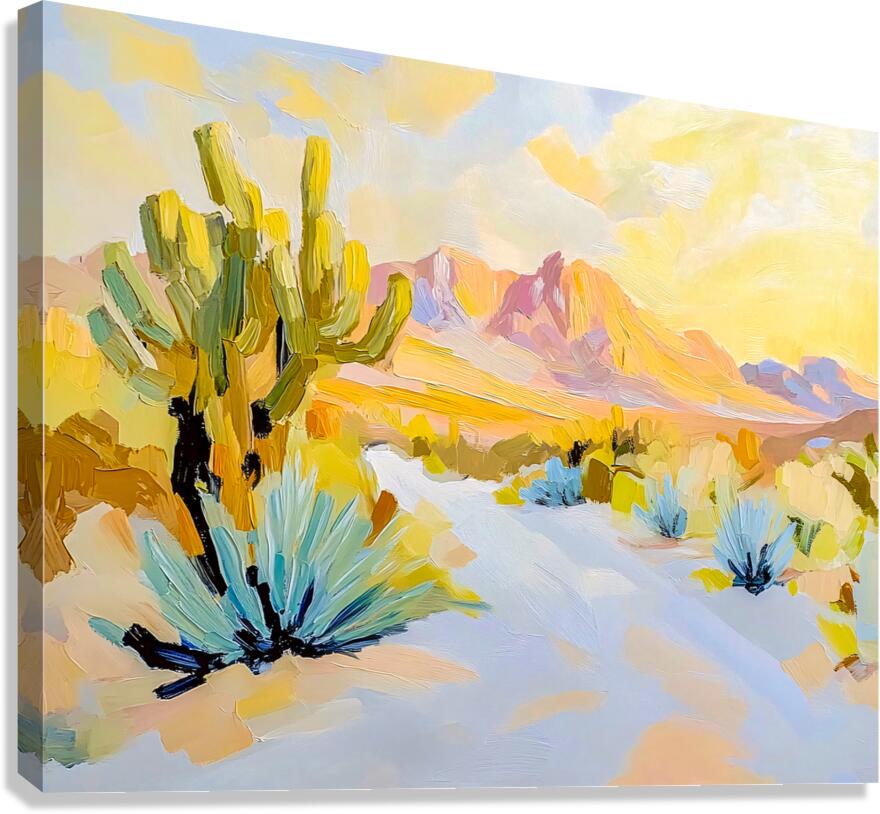 Desert View in Pastels Canvas Print