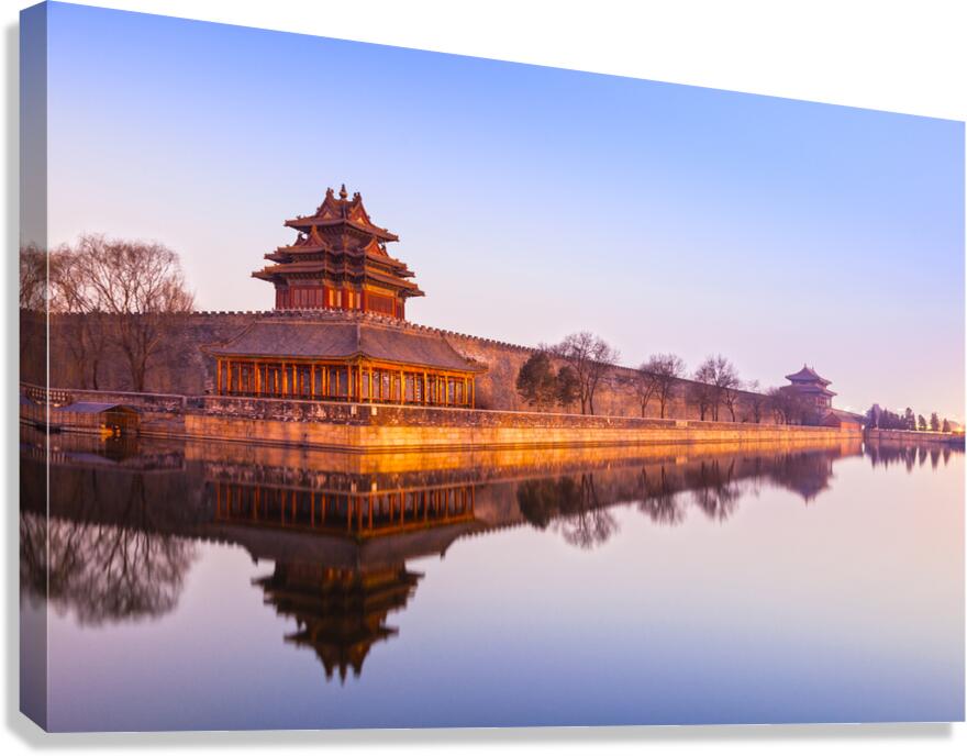 Wall and Moat Forbidden City Beijing Canvas Print