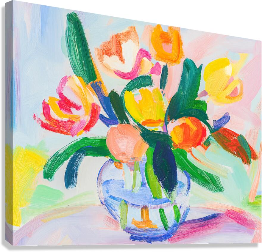 Bright Tulips Canvas Print