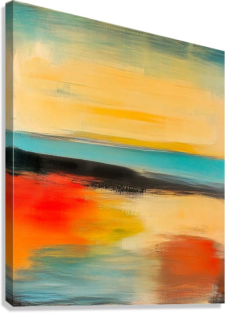 Abstract Land and Sea Canvas Print