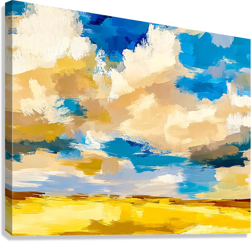 Simple Sunny Abstract Landscape Canvas Print
