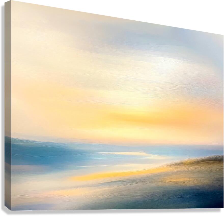 Simple Abstract Pastel Landscape Canvas Print