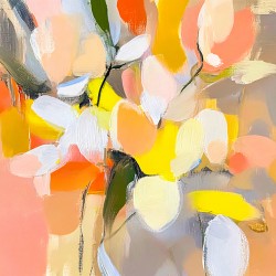 White Flowers Abstract