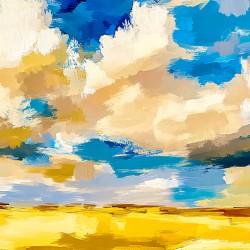Simple Sunny Abstract Landscape
