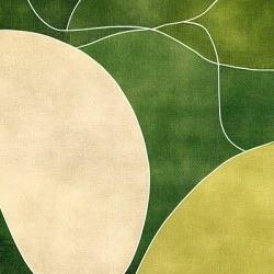 Abstract Shapes in Warm Neutrals Olive and Beige