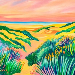 Sand Dunes and Flowers