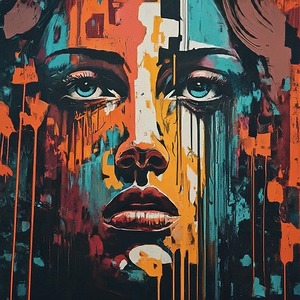 Silent Music An Abstract Mural of Emotional Expre