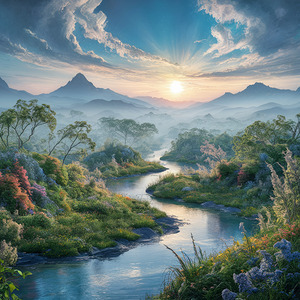 A Natural Artistic Painting that Inspires Reflection and Creativity