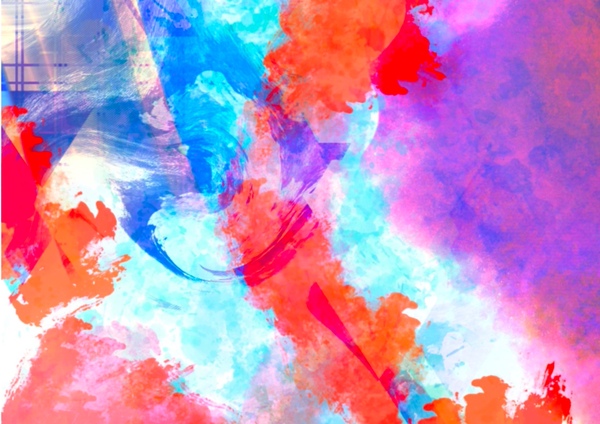 Red White & Blue Print