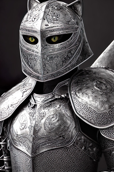 Knight Cat Print