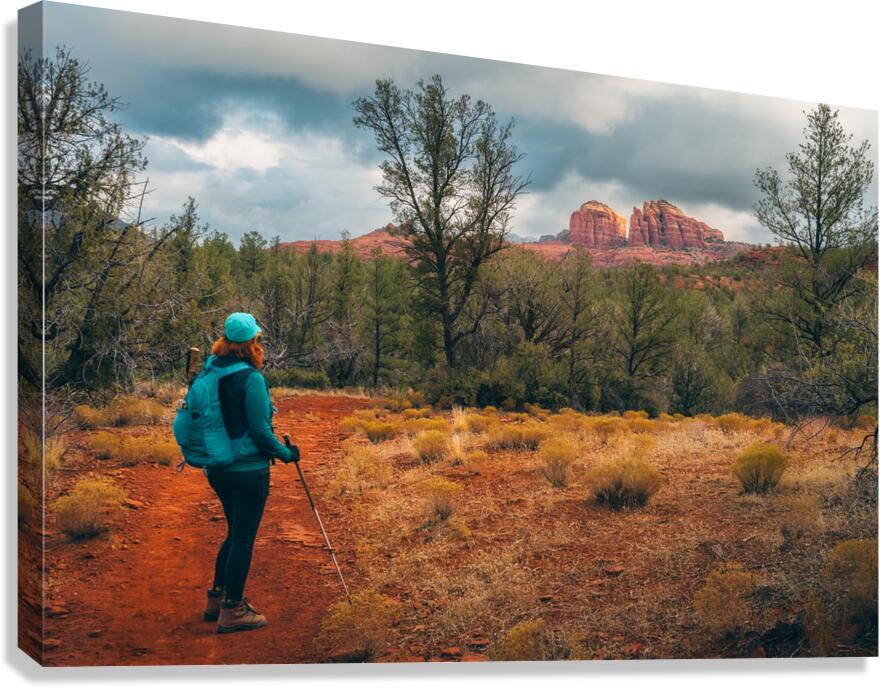 Red Head Red Rocks Canvas Print