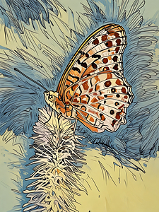 ArtXcl 201 butterfly-color-sketch-style