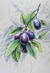 ArtXcl 029 grapes illustration
