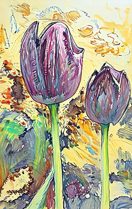 Arte 008 painted tulips