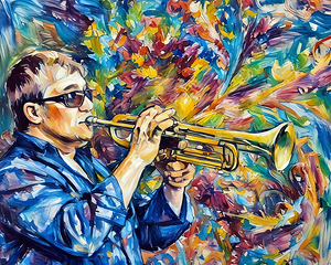 ArtXcl 221 abstract music trumpet